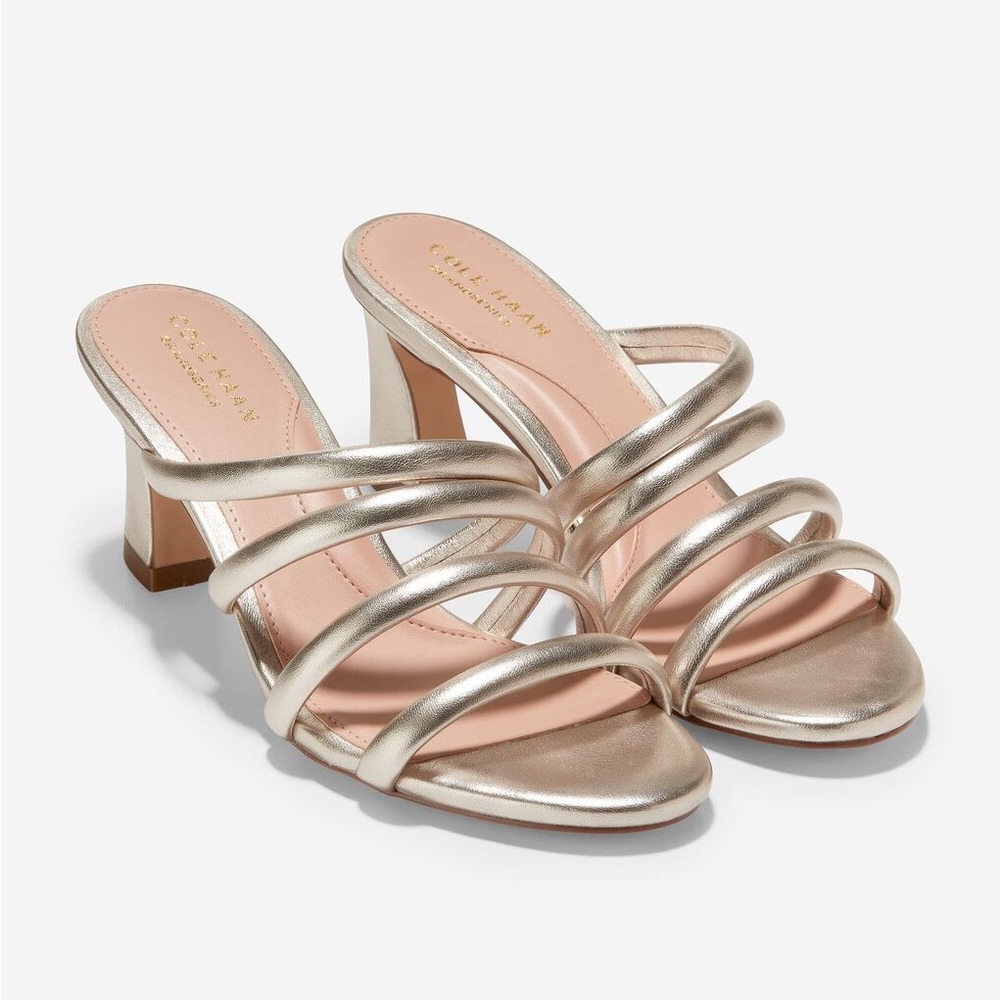 Cole Haan Adela Sandal in Metallic Gold